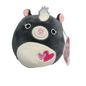 Squishmallows Selma The Black Skunk Valentine Squad 5” Plush Toy NWT 2022
